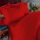 New Queen 4pcs High Quality 1500 Microfiber Red Sheet Set Easy Wash Wrinkle Free 755897405352
