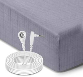 Gs001k Newise Grounding Sheets King 90% Organic Cotton 10% Pure Silver Fiber Gray Gs001k Newise Grounding Sheets King 90% Organic Cotton 10% Pure Silver Fiber Gray