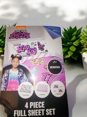 Nickelodeon 032281243180 4 Piece Full Sheet Set - That Girl Lay Microfiber Bed