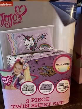 Nickelodeon 032281261993 New Jojo Siwa Sparkle Shine 3 Piece Twin Sheet Set Nickelodeon 032281261993 New Jojo Siwa Sparkle Shine 3 Piece Twin Sheet Set