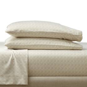 Bh8428037908-42 No 300 Thread Count Suzani Almond Biscuit Cotton Sateen Pillowcase Set