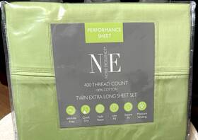 0771178400 Noble Excellence 400 Thread Count Xtra Long Sheet Set Lime Green Newwithtags