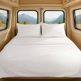 400tc-01-107 Non Sticky Cotton Rv Short Queen Sheet Set 4 Piece 100% Extra Long Staple 400 Thread Count