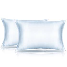 Nookzuzu 706378410129 Toddler Pillow Cover Satin 2 Pack Travel Case Baby Blue Nookzuzu 706378410129 Toddler Pillow Cover Satin 2 Pack Travel Case Baby Blue