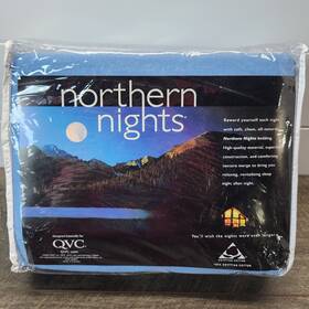 H09384 Northern Nights Xl Twin Sheet Set 3 Piece Medium Blue New Qvc Vtg 100% Cotton H09384 Northern Nights Xl Twin Sheet Set 3 Piece Medium Blue New Qvc Vtg 100% Cotton