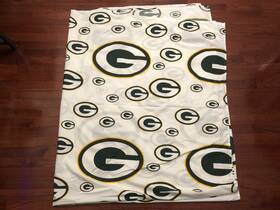 Northwest 087918360211 Green Bay Packers Full Size Flat Sheet Nfl Football White
