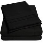 Ns-1500t-blk Sweet Home Collection Supreme Extra Soft Twin Sheets Set Black