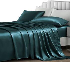 Nsgz 313052430450 3 Pieces Satin Sheets Twin Xl Silky Sheet Sets With 1 Fitted
