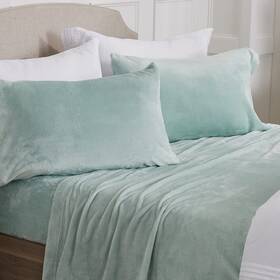 Ny Loft 810081440325 Micro Fleece Sheets Set With Extra Deep Pockets Soft Velvet Sheet