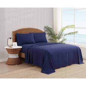 94734086 Oceanfront Resort Split King 5pc Embroidered Percale Navy