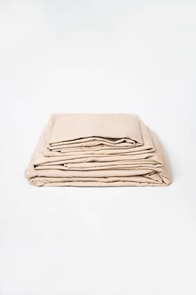 Omne Sleep 810104957120 4-piece Khaki Microplush And Bamboo Twin Hypoallergenic Sheet Set