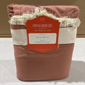 Opalhouse 191908554297 Jungalow Fringed Cotton Percale Sheet Set Full Solid Coral Opalhouse 191908554297 Jungalow Fringed Cotton Percale Sheet Set Full Solid Coral