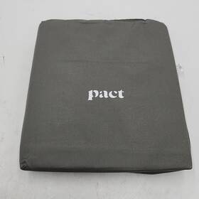 Pact 840229539345 New Organic Room Service Sateen Sheet Set. Queen Castor Green