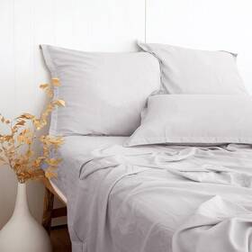 Pandatex 114129907680 Light Gray Twin Xl Size 3 Piece Sheet Set Linen-textured Rayon Derived