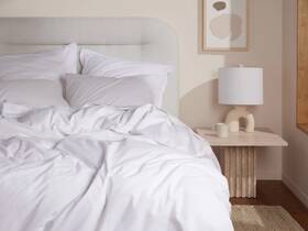 94205860 Parachute Queen Casual Organic Cotton Sheet Set - White 149 Msrp Nwt