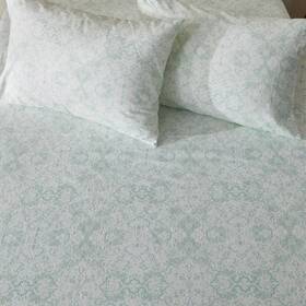 90352628 Patina Vie King 100% Turkish Cotton Vintage Printed Flannel Sheet Set Floral Aqua 90352628 Patina Vie King 100% Turkish Cotton Vintage Printed Flannel Sheet Set Floral Aqua