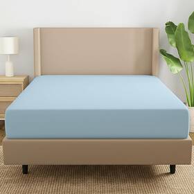 Fiteed-18 Peace Sleep Bedding Psb Queen Size Fitted Sheet Only Light Blue 100% Egyptian
