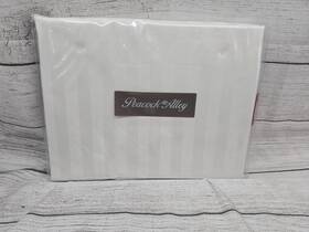 Peacock Alley 612621134059 Cotton Twin Duvet Cover In White Stripe. Nip 68 Inch X 90 Peacock Alley 612621134059 Cotton Twin Duvet Cover In White Stripe. Nip 68 Inch X 90