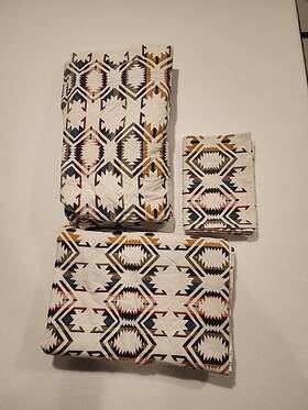 1527544 Pendleton 3 Piece 100% Cotton Flannel Sheet Set Twin White Sands Multicolor