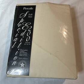 Percale 089749019023 Set 4 Piece Cotton Full Size Sheet Made In Usa Cream No Iron Percale 089749019023 Set 4 Piece Cotton Full Size Sheet Made In Usa Cream No Iron