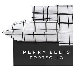 Perry Ellis 735732239977 Portfolio - Sheet Set Resistant Bedding With Matching Pillowcases Lightweig Perry Ellis 735732239977 Portfolio - Sheet Set Resistant Bedding With Matching Pillowcases Lightweig