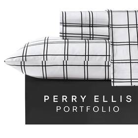 Perry Ellis 735732241338 Portfolio - Sheet Set Resistant Bedding With Matching Pillowcases Lightweig
