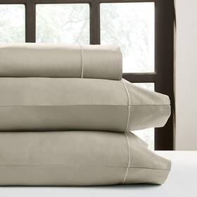 Perthshire Platinum Concepts Ppc-1000k-pl-sat-tp 1000 Thread Count Solid Sateen Sheet Set Taupe