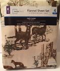 Lodge100 Pieces - King 4 Flannel Sheet Cotton Size Wilderness Set Mainstays Lodge100 Pieces - King 4 Flannel Sheet Cotton Size Wilderness Set Mainstays