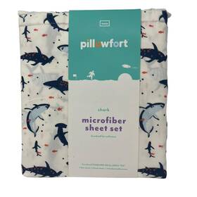 Pillowfort 191908458137 Shark Microfiber Twin Sheet Set Soft Fish Ocean 3 Piece New