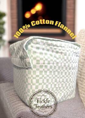 Pillowfort 191908969732 New Green And White Flannel Queen Sheet Set 4 Pc % Cotton Free S&h