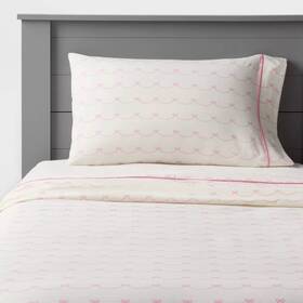 Pillowfort 198850952027 100% Cotton Pretty Pink Bow Print 4 Piece Full Size Sheet Set Pillowfort 198850952027 100% Cotton Pretty Pink Bow Print 4 Piece Full Size Sheet Set