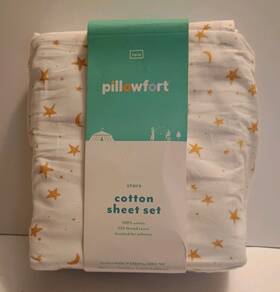 80775128 Pillowfort Twin Stars Cotton Kidsft Sheet Set Yellow/white - Size 220