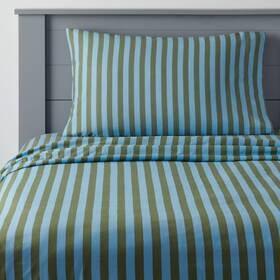 91652461 Pillowfort Queen Striped Kidsft Cotton Sheet Set Blue/green - 91652461 Pillowfort Queen Striped Kidsft Cotton Sheet Set Blue/green -