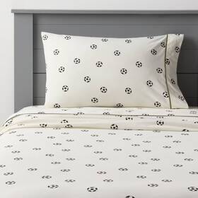 94270614 Pillowfort Queen Soccer Kidsft Cotton Sheet Set -