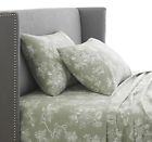 Pinzon By Amazon Gram Flannel Sheet Set King Floral Sage