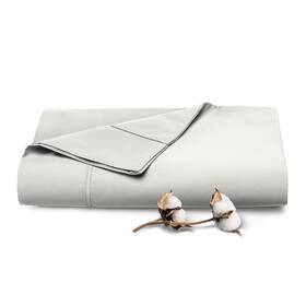 Pizuna 840135602584 Pure 100 Cotton Flat Sheets Only King Off White 1 Pc Luxurious 400 Th