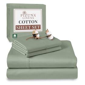 Pizuna 905526048364 Pure 100% Cotton Sheets Rv King Size Luxurious 400 Thread Count Long