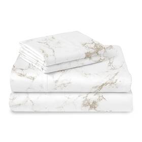 Pizuna 905526096815 Pure 100% Cotton Sheets Twin Size Luxurious 400 Thread Count Long Stap