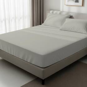 Pizuna B09trkvfb1 Pure 100 Cotton Queen Fitted Sheet Only 600 Thread Count Long Staple