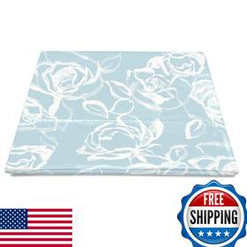 B0c7wbgzg7 Pizuna Pure 100 Cotton Flat Sheets Only King Blue Simply Floral 1 Pc Luxurious