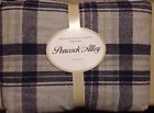 Plaid Grey Alley Set Flannel Cotton King Upcycled Sheet Blue Peacock