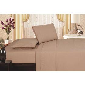 90gsm Plazatex 616906661902 Vine Print Microfiber Soft Wrinkle Free Sheet Set-queen 60x80 Inch Mocha