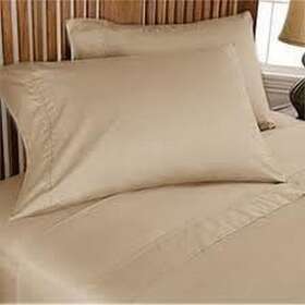 Plushy Comfort 548968759910 Queen Sleeper Sofa Bed Sheet Set Color Taupe Solid 100 Percent Egyptian Cotton