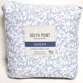 1703334 Point-home Queen Size South Fashions 6pc Sheet Set Brooks #1703334