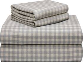 180phqnssfh Pointehaven 180 Gsm Luxury 100% Soft Cotton Printed Queen Farmhouse Plaid