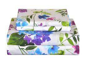 200p-k-prima Pointehaven Bedding 4 Pieces King 100% Cotton Percale Sheets- Printed Bed Sheet And Pillowc