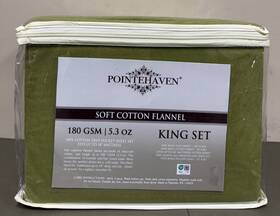 Pointehaven 641361520655 180 Gsm Brushed Cotton Flannel Sheet Set Or Pillowcases Desert Gree Pointehaven 641361520655 180 Gsm Brushed Cotton Flannel Sheet Set Or Pillowcases Desert Gree