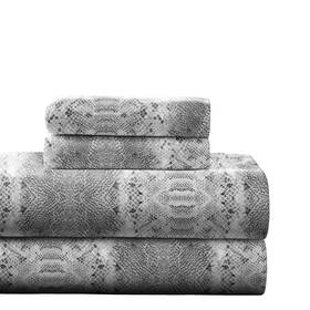 Pointehaven 810001156091 180 Gsm 100% Cotton Flannel Sheet Set - Queen Python Gray Warm And Cozy Pr
