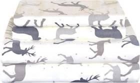 L311 Pointehaven 812194023525 Flannel 170 Gsm Sheet Set Queen Autumn Deer