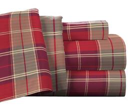Pointehaven 812194028186 Flannel Deep Pocket Set With Oversized Flat Sheet California King Piedmont Pla